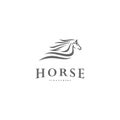 Fast speed horse logo design vector. Horse logo template Royalty Free Stock Photo