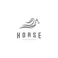 Fast speed horse logo design vector. Horse logo template Royalty Free Stock Photo