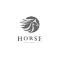 Fast speed horse logo design vector. Horse logo template Royalty Free Stock Photo