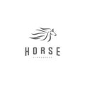 Fast speed horse logo design vector. Horse logo template Royalty Free Stock Photo