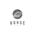 Fast speed horse logo design vector. Horse logo template Royalty Free Stock Photo