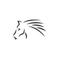 Fast speed horse logo vector icon illustration isolated Royalty Free Stock Photo