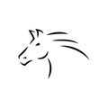 Fast speed horse logo vector icon illustration isolated Royalty Free Stock Photo