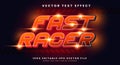 Fast Speed Racer editable text effect Template Royalty Free Stock Photo