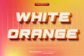 Fast Speed White Orange 3d editable text effect