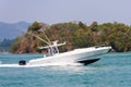 Fast speedboat cruising Royalty Free Stock Photo