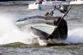 Fast speedboat with Dutch Marines during an assault demo at the World Harbor Days in Rotterdam Royalty Free Stock Photo