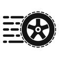 Fast sport tyre icon simple vector. Velocity race