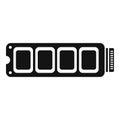 Fast ssd memory board icon simple vector. Archive usb