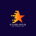 fast star logo design template. speed star logo