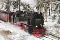 Fast Steam Locomotive in Winter Royalty Free Stock Photo