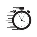 Fast stopwatch icon. Vector illustration decorative design Royalty Free Stock Photo