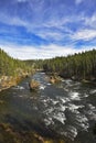 Fast stream with a pebble in reserve Royalty Free Stock Photo