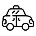 Fast taxi vehicle icon outline vector. Map delivery