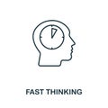 Fast Thinking icon from personality collection. Simple line Fast Thinking icon for templates, web design and infographics