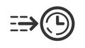 Fast Time Arrow: Accelerated Process Indicator, vector design Generative AI Royalty Free Stock Photo
