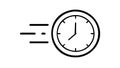 Fast Time Clock Icon for Speed and Efficiency, vector design Generative AI Royalty Free Stock Photo