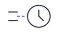 Fast Time Clock Speed & Efficiency Icon, vector design Generative AI Royalty Free Stock Photo