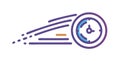 Fast Time Comet Icon, Rapid Progress, Digital Clock, vector design Generative AI Royalty Free Stock Photo