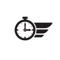 Fast time concept web icon vector design. Chronometer. Alarm clock sign.