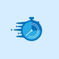 Fast time delivery icon, timely service, Royalty Free Stock Photo
