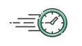 Fast Time Icon: Speed and Progress Flat Design, vector design Generative AI Royalty Free Stock Photo