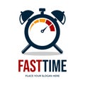 Fast Time Logo Vector Royalty Free Stock Photo