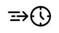 Fast Time Progress: Accelerated Workflow Icon, vector design Generative AI Royalty Free Stock Photo