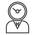 Fast timer work icon outline vector. Night busy