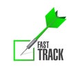 fast track check dart sign concept Royalty Free Stock Photo