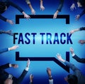 Fast Track Increase Improvement Development Raising Concept Royalty Free Stock Photo