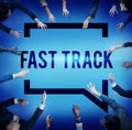 Fast Track Increase Improvement Development Raising Concept