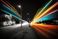 Fast Traffic Light Trails Royalty Free Stock Photo