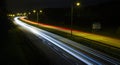 Fast traffic at night Royalty Free Stock Photo