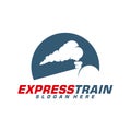 Fast train logo design vector template, Creative design, icon symbol Royalty Free Stock Photo