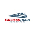 Fast train logo design vector template, Creative design, icon symbol Royalty Free Stock Photo