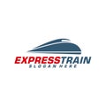 Fast train logo design vector template, Creative design, icon symbol Royalty Free Stock Photo