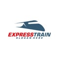 Fast train logo design vector template, Creative design, icon symbol Royalty Free Stock Photo
