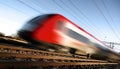 Fast train with motion blur Royalty Free Stock Photo