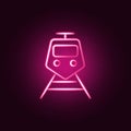 fast train neon icon. Elements of travel set. Simple icon for websites, web design, mobile app, info graphics