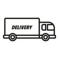 Fast truck delivery icon outline vector. Box return Royalty Free Stock Photo