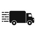 Fast truck delivery icon simple vector. Velocity parcel Royalty Free Stock Photo