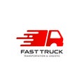 fast truck delivery services logo design. cargo logo design template