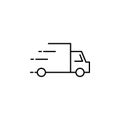 fast truck icon. Element of speed for mobile concept and web apps illustration. Thin line icon for website design and development Royalty Free Stock Photo