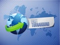 fast turnaround globe sign illustration design Royalty Free Stock Photo