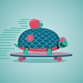Fast turtle and snail Royalty Free Stock Photo