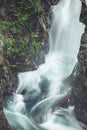 Fast water in the Comet Falls, Mount Rainier National Park Royalty Free Stock Photo