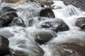 Fast white brook flowing