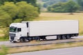 Fast white truck Royalty Free Stock Photo