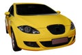 Fast yellow car Royalty Free Stock Photo